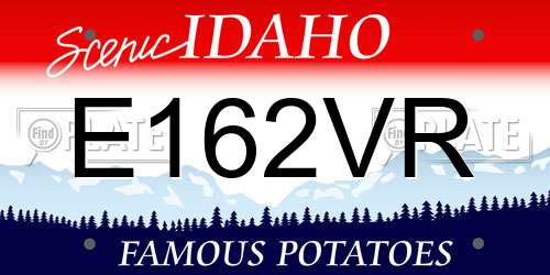 E162VR Idaho License Plate