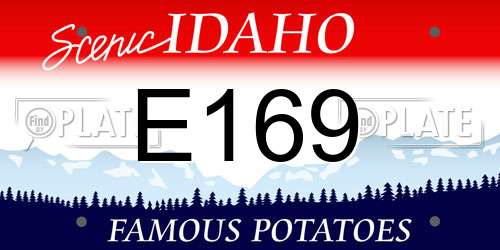 E169 Idaho License Plate