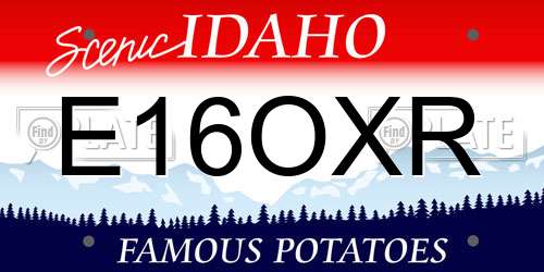 E16OXR Idaho License Plate