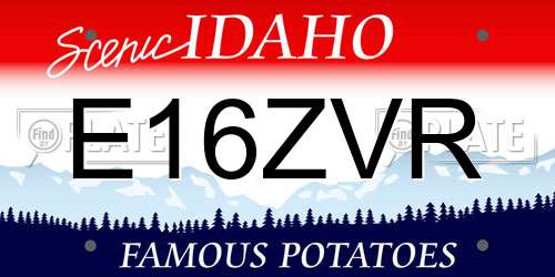 E16ZVR Idaho License Plate
