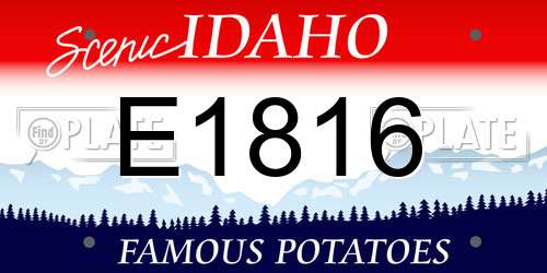 E1816 Idaho License Plate