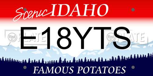 E18YTS Idaho License Plate
