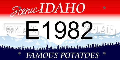 E1982 Idaho License Plate