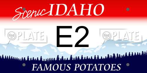E2 Idaho License Plate