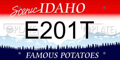 E201T Idaho License Plate