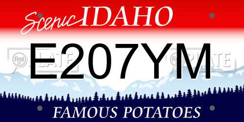E207YM Idaho License Plate