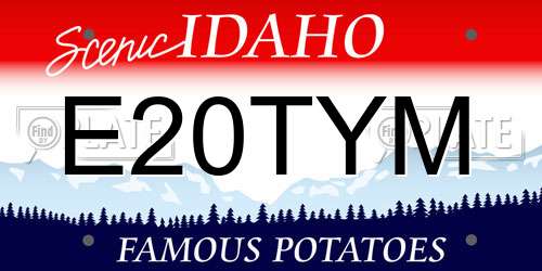 E20TYM Idaho License Plate