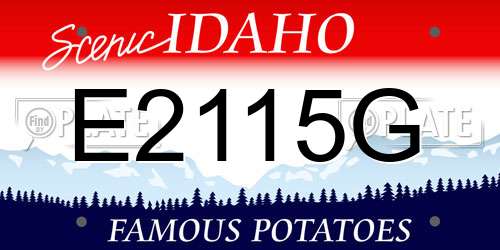 E2115G Idaho License Plate