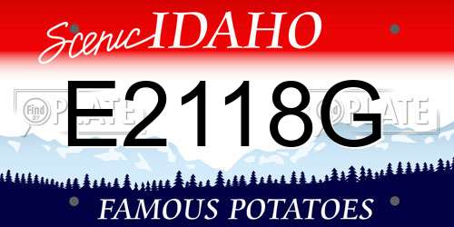 E2118G Idaho License Plate