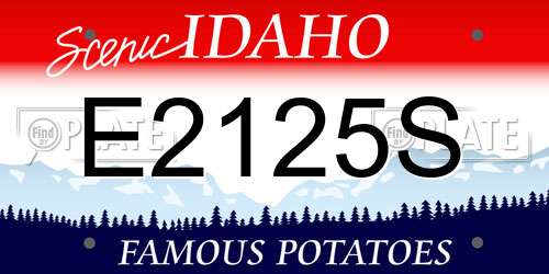 E2125S Idaho License Plate