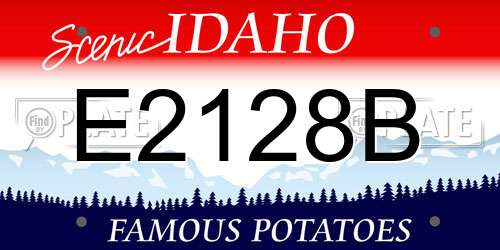 E2128B Idaho License Plate