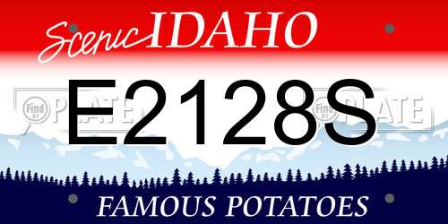 E2128S Idaho License Plate
