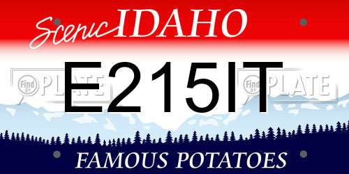 E215IT Idaho License Plate