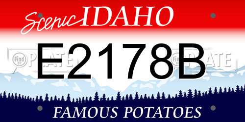 E2178B Idaho License Plate