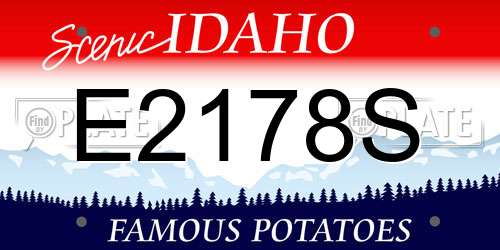 E2178S Idaho License Plate