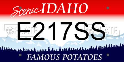 E217SS Idaho License Plate
