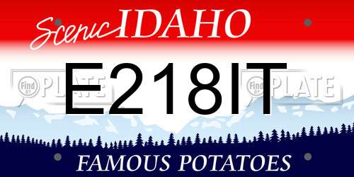 E218IT Idaho License Plate