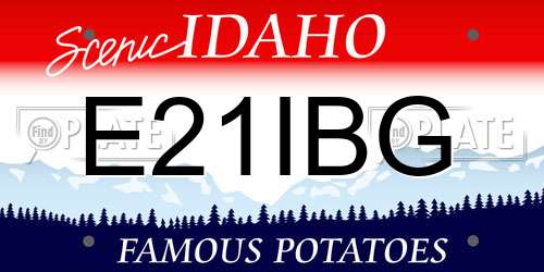 E21IBG Idaho License Plate