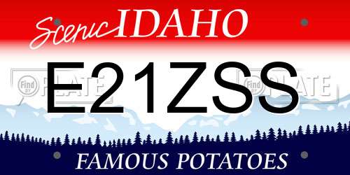 E21ZSS Idaho License Plate