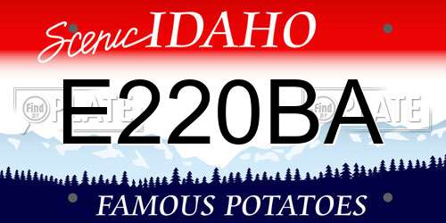 E220BA Idaho License Plate