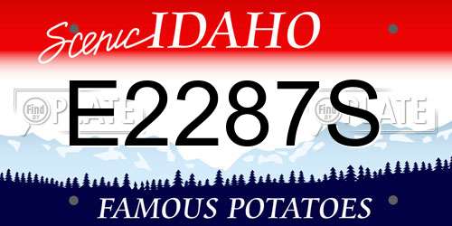 E2287S Idaho License Plate