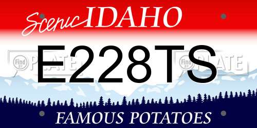 E228TS Idaho License Plate
