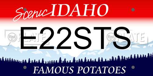 E22STS Idaho License Plate