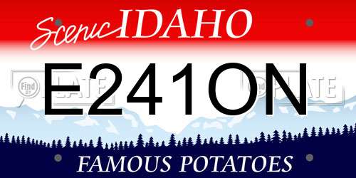E241ON Idaho License Plate
