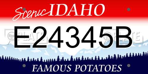 E24345B Idaho License Plate