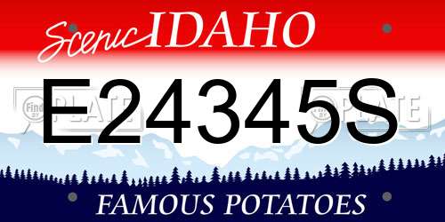 E24345S Idaho License Plate