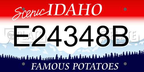 E24348B Idaho License Plate