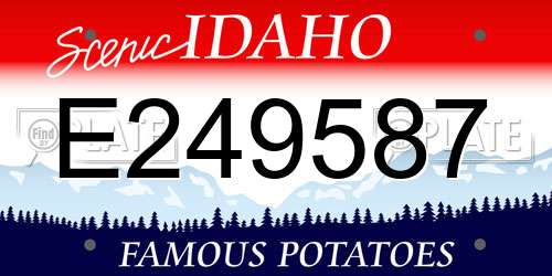 E249587 Idaho License Plate