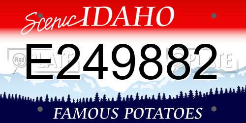 E249882 Idaho License Plate