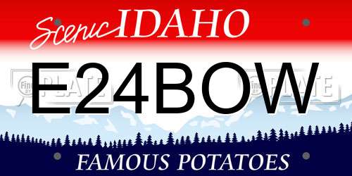 E24BOW Idaho License Plate