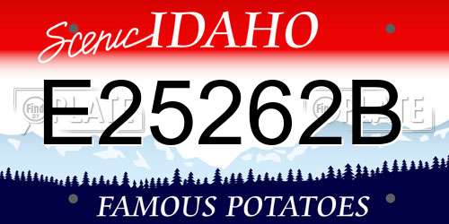 E25262B Idaho License Plate