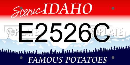 E2526C Idaho License Plate