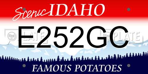 E252GC Idaho License Plate