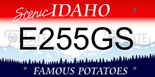 E255GS Idaho License Plate