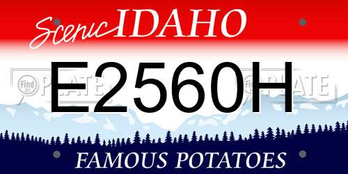 E2560H Idaho License Plate