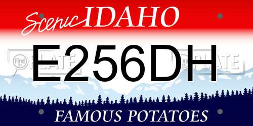 E256DH Idaho License Plate