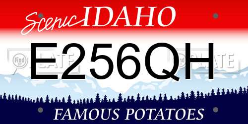 E256QH Idaho License Plate