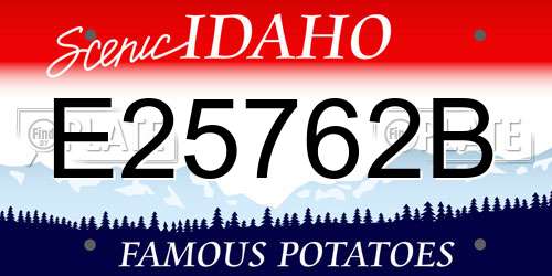 E25762B Idaho License Plate