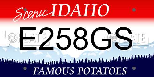E258GS Idaho License Plate