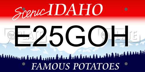E25GOH Idaho License Plate