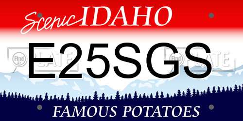 E25SGS Idaho License Plate