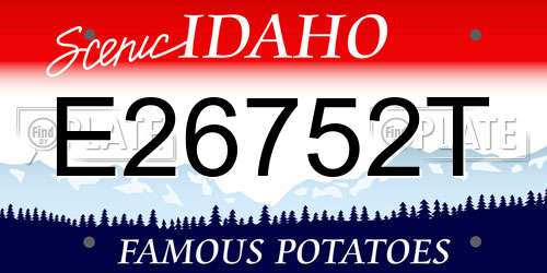 E26752T Idaho License Plate
