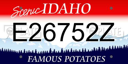 E26752Z Idaho License Plate
