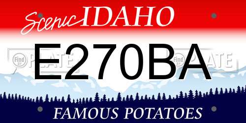 E270BA Idaho License Plate