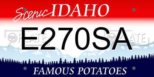 E270SA Idaho License Plate