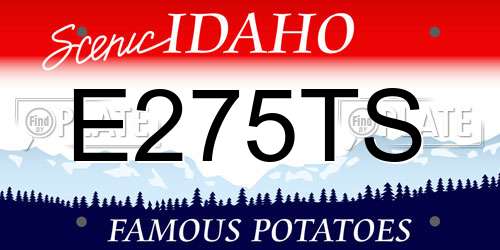 E275TS Idaho License Plate